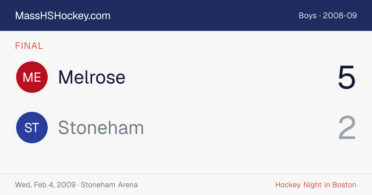 Melrose at Stoneham score card